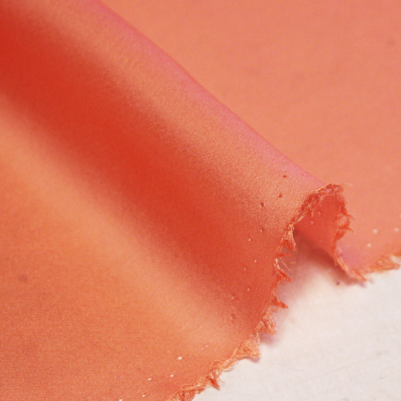 Satin 100% soie léger GOTS - Saumon