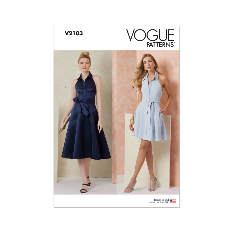 Patron Vogue 2103/Y5 (46-54) - Robe sans manches midi ou mini