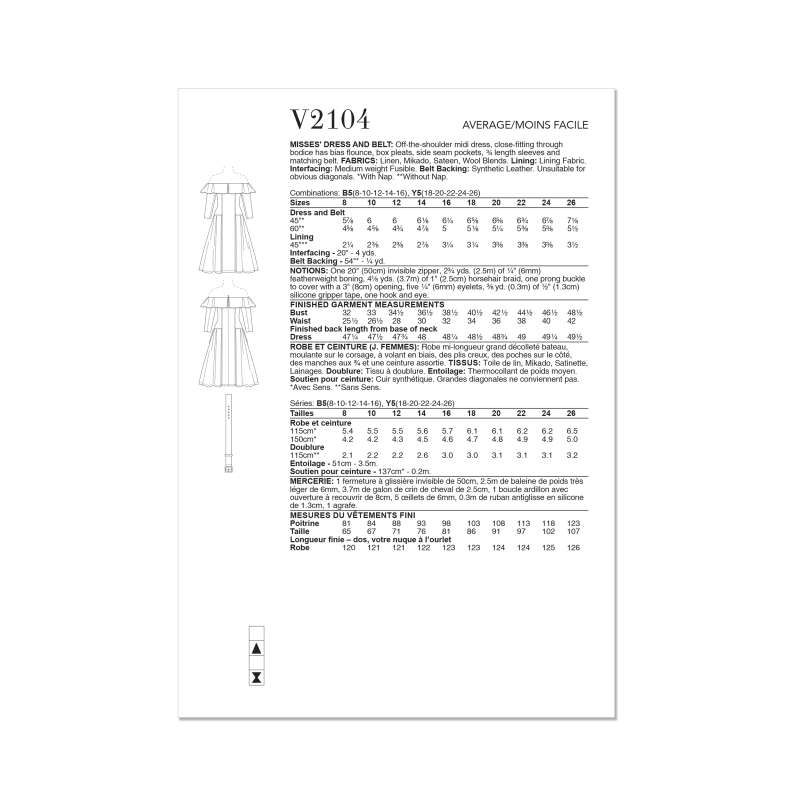 Patron Vogue 2104/B5 (36-44) - Robe...