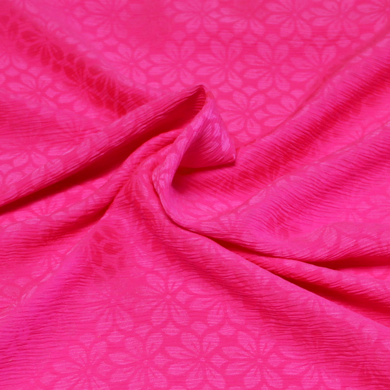 Satin crinckle 100% soie jacquard -...