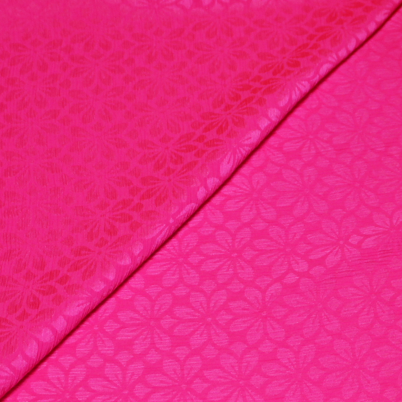 Satin crinckle 100% soie jacquard -...