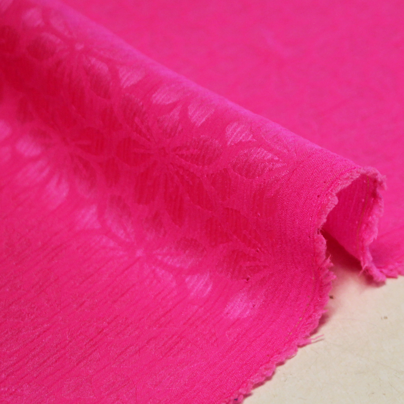 Satin crinckle 100% soie jacquard -...