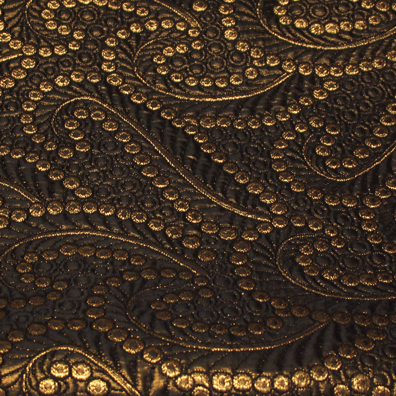 Brocart de soie - Motif baroque à...