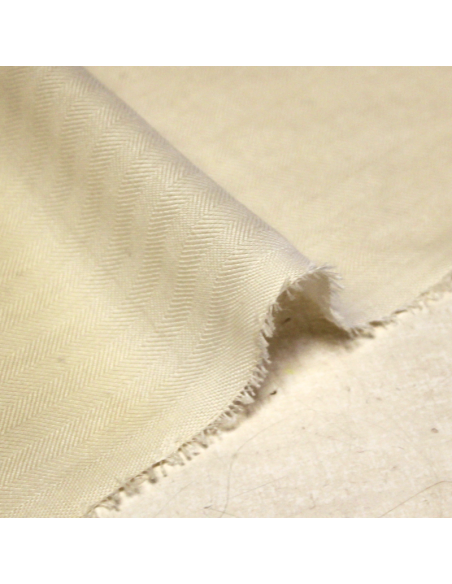 Étamine cachemire & soie - Chevron beige