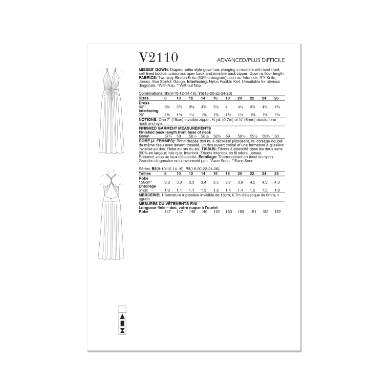 Patron Vogue 2110/B5 (36-44) - Robe...