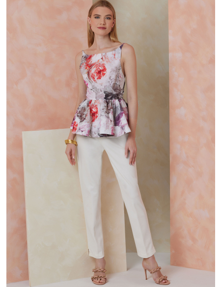 Patron Vogue 2112/U5 (44-52) - Top à basque dos nu ou col halter