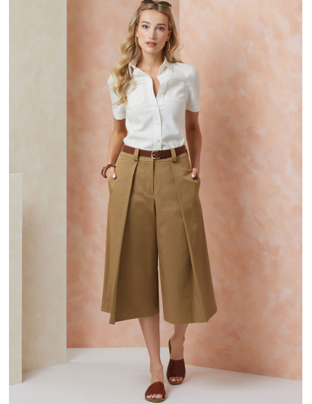 Patron Vogue 2115/B5 (36-44) - Short large taille haute deux longueurs