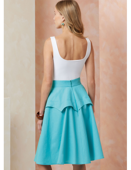 Patron Vogue 2116/H5 (34-42) - Jupe peplum mi‑genou ou midi