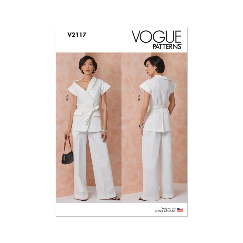 Patron Vogue 2117/B5 (36-44) - Veste asymétrique et pantalon large