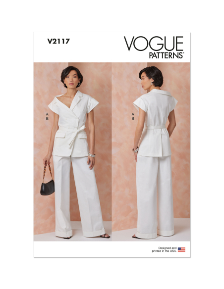 Patron Vogue 2117/Y5 (46-54) - Veste asymétrique et pantalon large