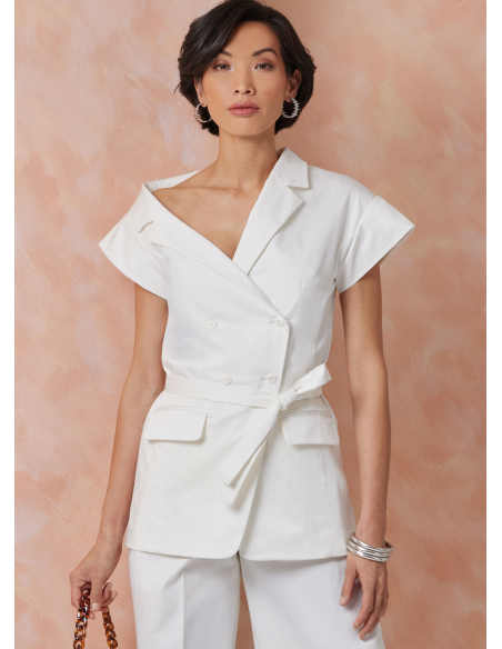 Patron Vogue 2117/Y5 (46-54) - Veste asymétrique et pantalon large
