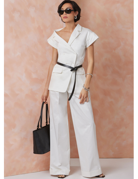 Patron Vogue 2117/Y5 (46-54) - Veste asymétrique et pantalon large