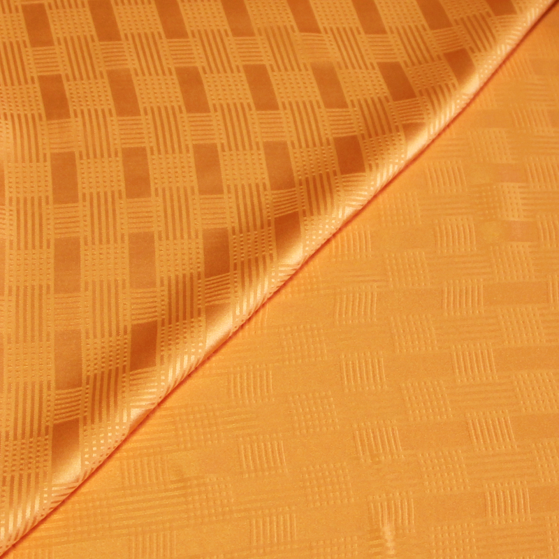 Satin 100% soie jacquard - Carreaux...