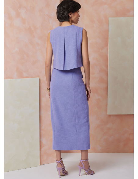 Patron Vogue 2118/H5 (34-42) - Top ajusté doublé et jupe slim à poches