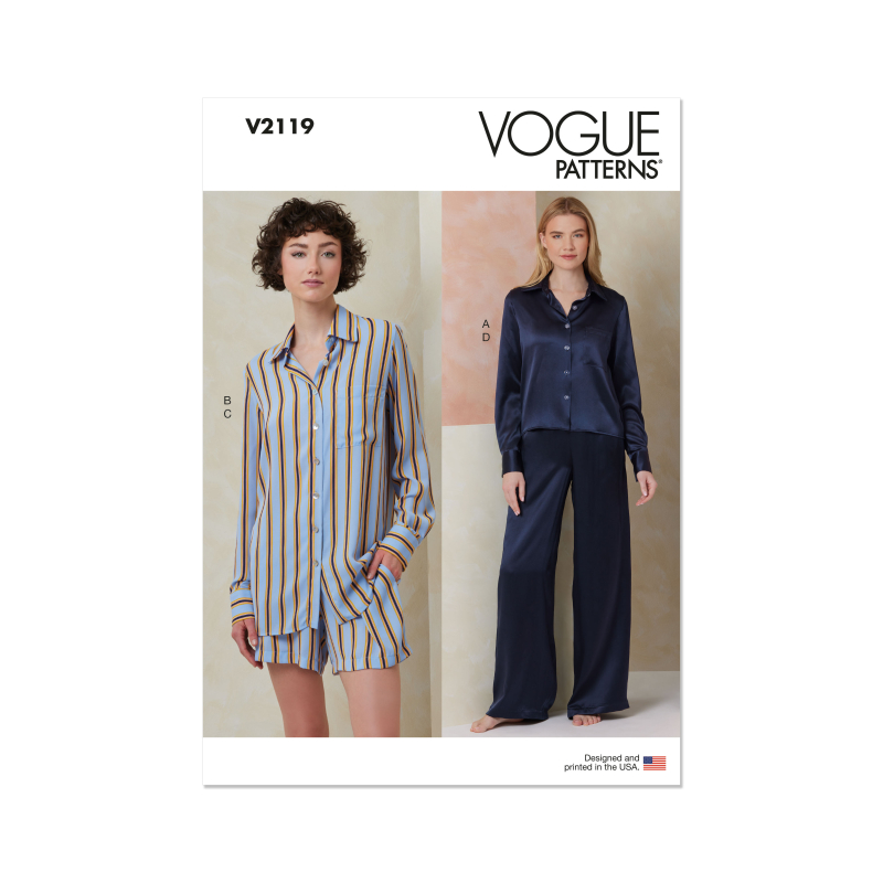 Patron Vogue 2119 (36-52) - Pyjama chemise et bas assortis