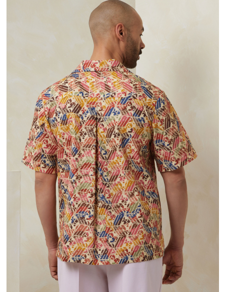 Patron Vogue 2120 AA (46-54) - Ensemble homme chemise ample, short ou pantalon et ceinture