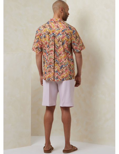 Patron Vogue 2120 BB (56-64) - Ensemble homme chemise ample, short ou pantalon et ceinture