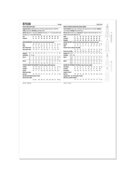 Patron Butterick 7038 H5 (34-42) - Robe midi boutonnée