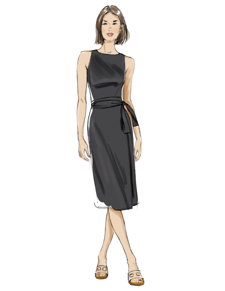 Patron Butterick 7040 K5 (36-44) - Robe cache-coeur sans manches