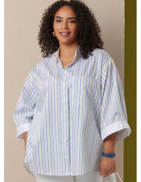 Patron Butterick 7041 AA (38-46) - Chemisier ample feminine