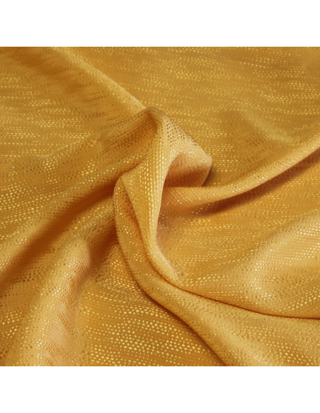 Satin 100% soie jacquard - Elise jaune orangé