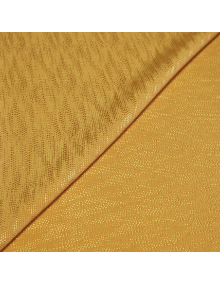 Satin 100% soie jacquard - Elise jaune orangé