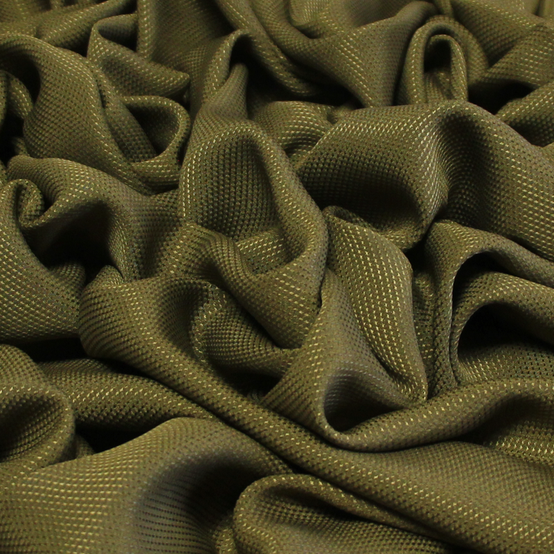 Satin 100% soie jacquard - Elisa kaki
