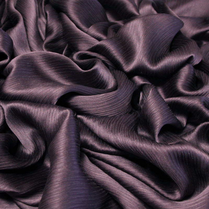 Satin 100% soie crinckle - Violet clair