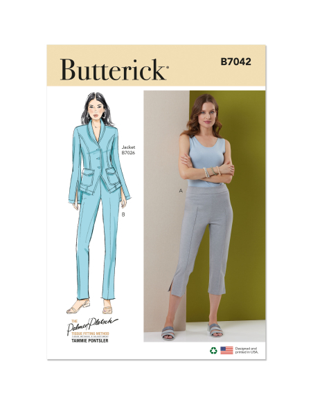 Patron Butterick 7042 K5 (36-44) - Pantalon ajusté femme