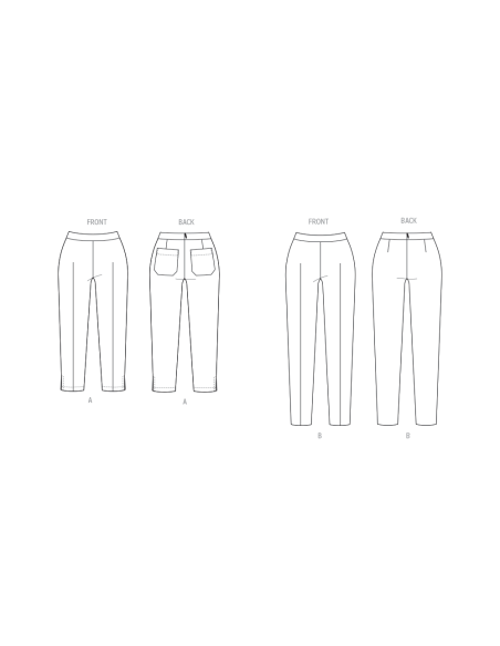 Patron Butterick 7042 K5 (36-44) - Pantalon ajusté femme