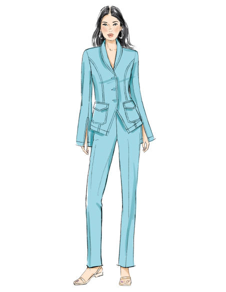 Patron Butterick 7042 Y5 (46-54) - Pantalon ajusté femme