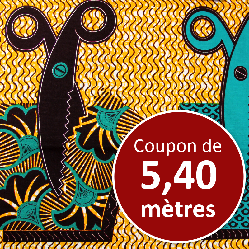 Tissu Africain WAX - Couture (coupon de 5,40 mètres)