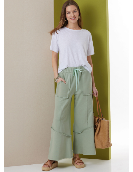 Patron Butterick  7043 (34-52) - Pantalon pull‑on décontracté