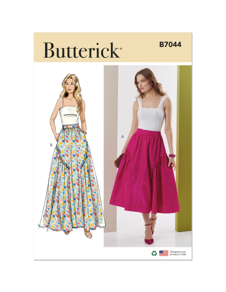 Patron Butterick 7044 K5 (36-44) - Jupe évasée deux longueurs