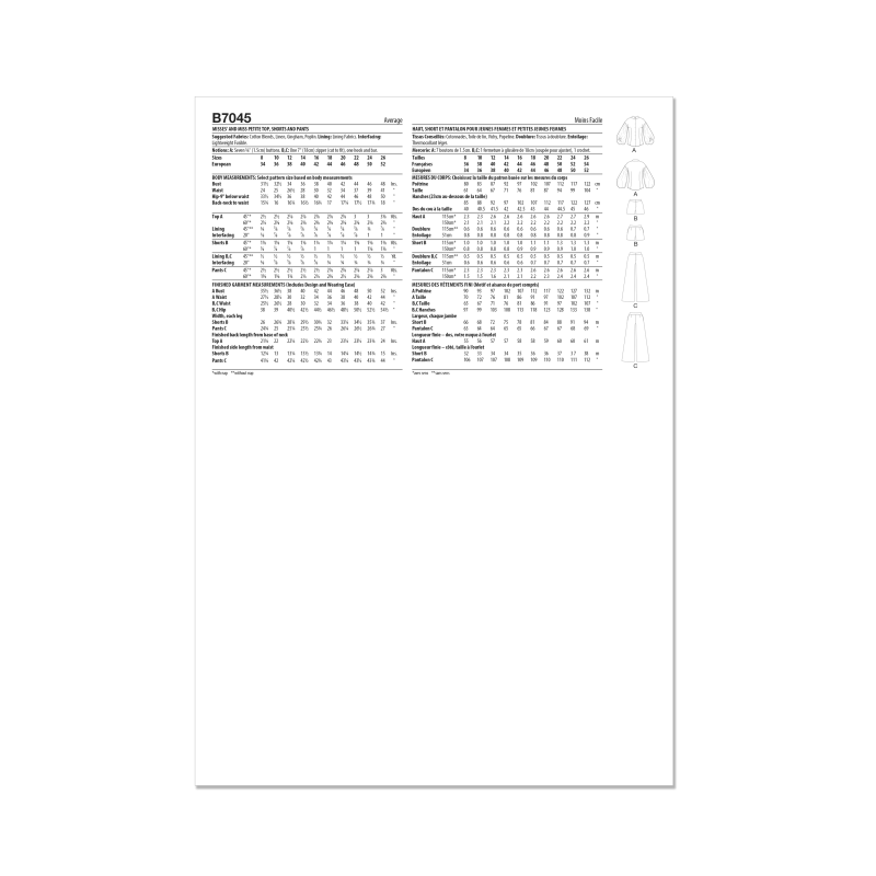 Patron Butterick 7045 K5 (36-44) -...