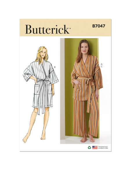 Patron Butterick 7047 (36-52) - Robe et pantalon coordonnés