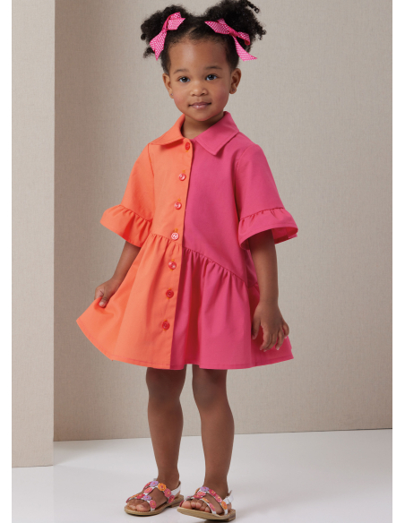 Patron Butterick 7049 (1/2-4) - Robe bébé boutonnée