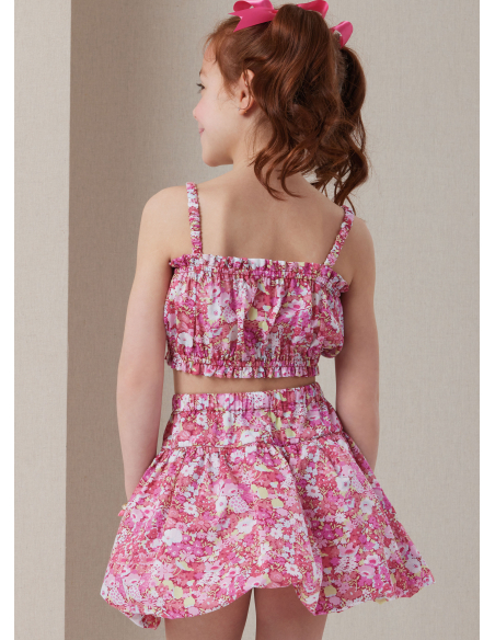 Patron Butterick 7050 (3-8) - Ensemble top volanté et jupe circle