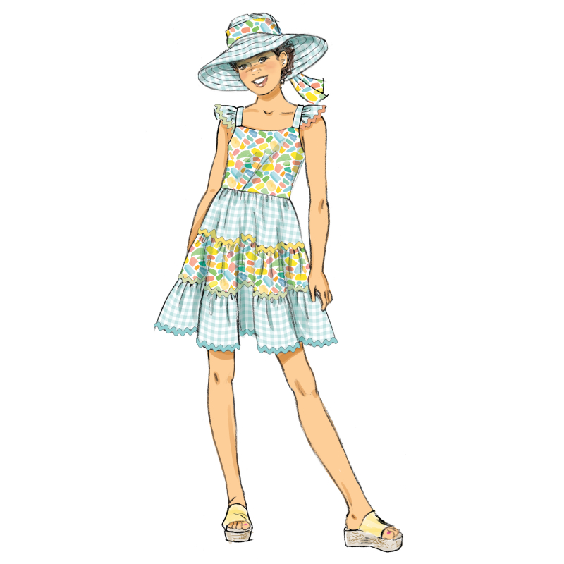 Patron Butterick 7051 (7-14) - Robe à...