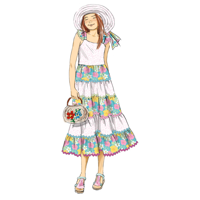 Patron Butterick 7051 (7-14) - Robe à...