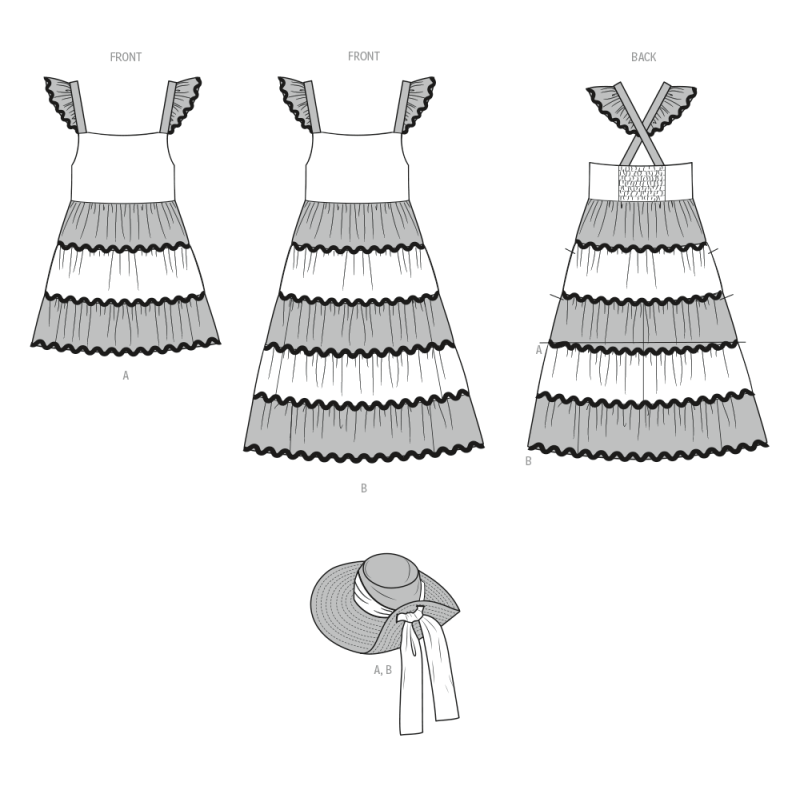 Patron Butterick 7051 (7-14) - Robe à...