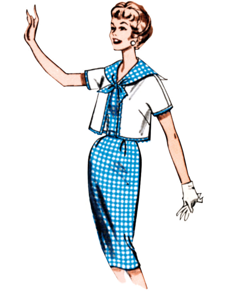 Patron Butterick 7052 Y5 (46-54) - Robe et veste rétro années 60