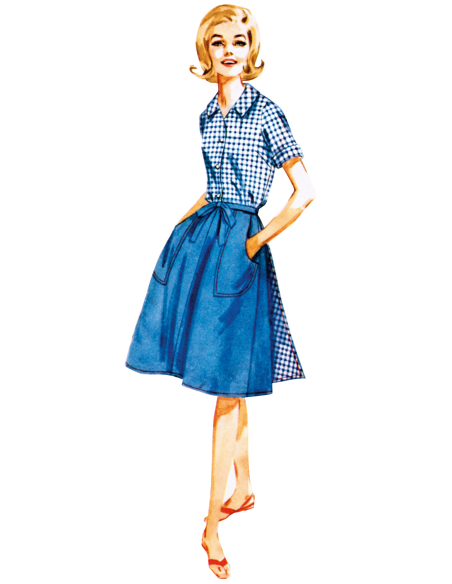 Patron Butterick 7053 U5 (44-52) - Ensemble vintage 1960