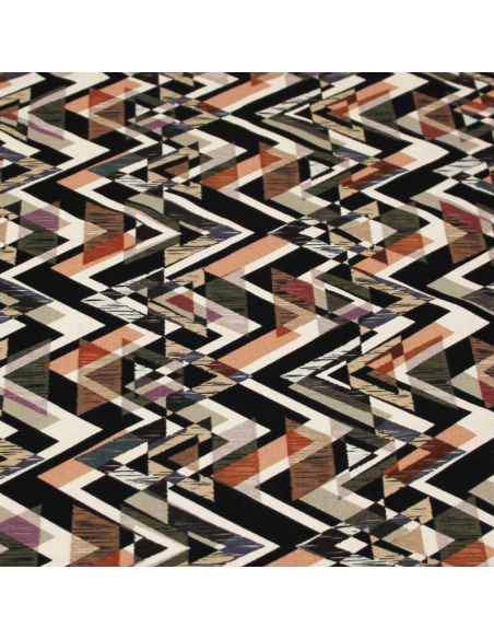 Jersey viscose & élasthanne - Chevron multicolore
