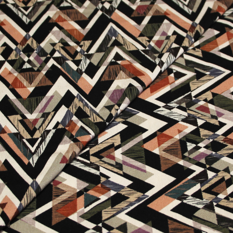 Jersey viscose & élasthanne - Chevron...