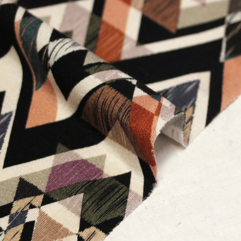 Jersey viscose & élasthanne - Chevron...