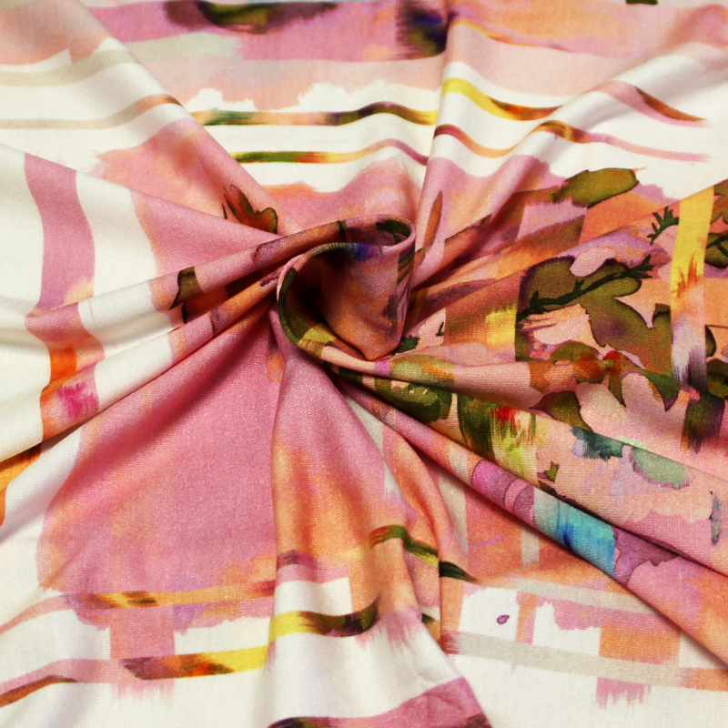 Jersey viscose & élasthanne - Flower...