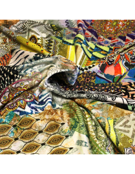 Jersey viscose & élasthanne - Mandala divers