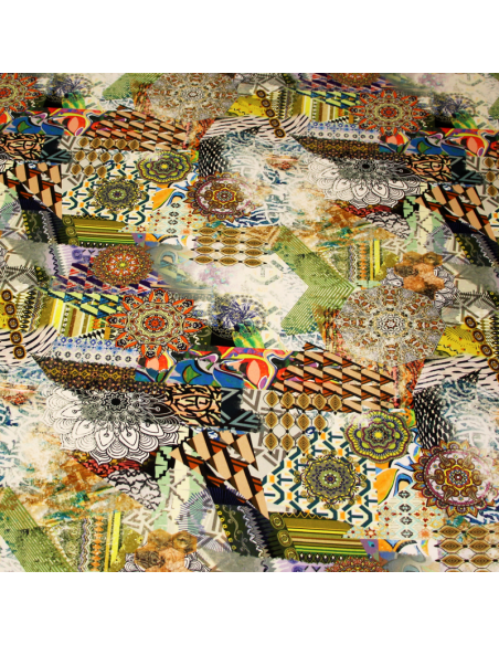 Jersey viscose & élasthanne - Mandala divers