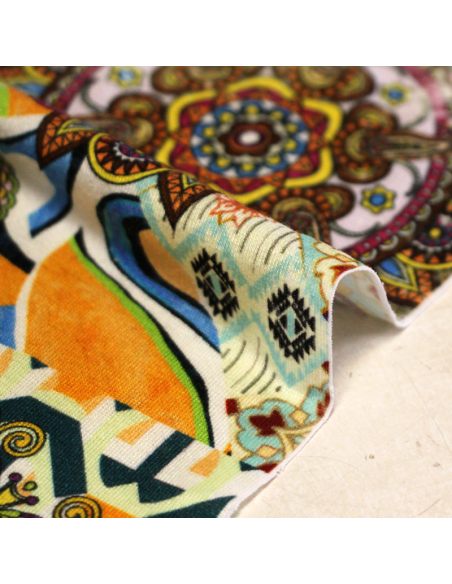 Jersey viscose & élasthanne - Mandala divers